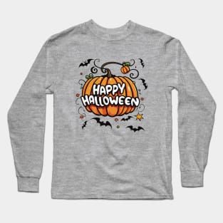 Happy Halloween pumpkin design Long Sleeve T-Shirt